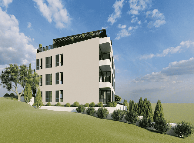 Apartments in a new modern building in Baosici 50m away from the sea